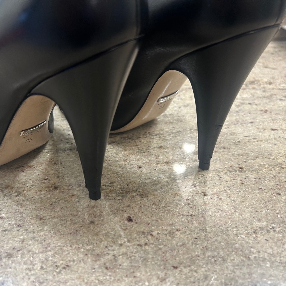 Authentic GUCCI Black Nappa Charlotte Bow Pumps - Picture 6 of 8